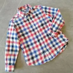 ★美品★　UNIQLO　ネルシャツ　チェック　120　男の子　女の子