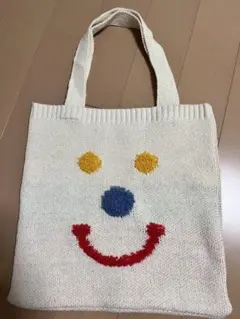 ニットバッグ　トートバッグ　ホワイト