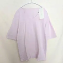 新品タグ付き*神戸レタス Vネック Tシャツ ピンク 春夏 [C468E] Lのサムネイル