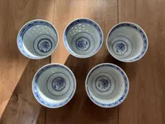 中国陶器♡景德鎮♡ホタル蛍焼♡湯呑み♡5点セット♡♡♡♡♡