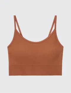 UNIQLO シームレスハーフブラキャミソール　ブラウン