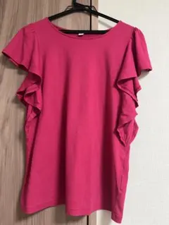 ユニクロ　フリル　半袖　Mサイズ