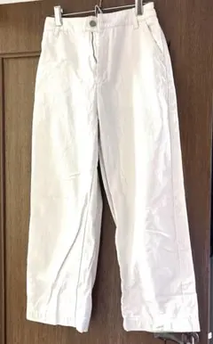 ハニーズ デニムストレートパンツ ホワイト M 綿100% ウエストゴム 白のサムネイル
