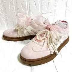 大人気♡新品タグ付き♡しまむらayanoさんコラボ　スニーカー　ピンク　L✨のサムネイル