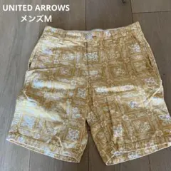メンズ ボタニカル　ハワイアン柄 ショートパンツ イエローのサムネイル