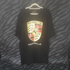 PORSCHE 　ポルシェ 　ロゴ プリント Tシャツ 　ブラックのサムネイル