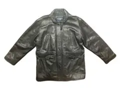 常田大希着用風 レザー コート ライダース ジャケット ブラック 80s～90s