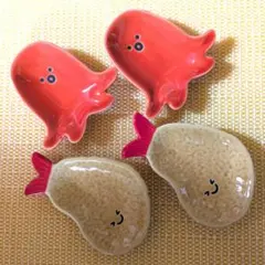 タコさんウインナーとエビフライの小皿 4枚セットのサムネイル