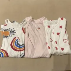 半袖　ベビーカバーオール&ロンパースセット　70