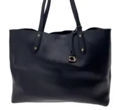 coach central totebag BLK leather charm