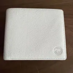 CREEZAN 二つ折り財布 ホワイト レザー 日本製