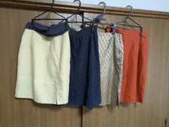 まとめ売り❤️膝丈　夏用スカート4点セット　コーデ