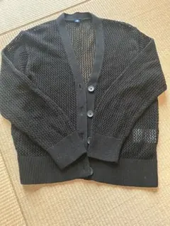 UNIQLO メッシュカーディガン ブラック 130cm