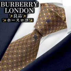 良品✨BURBERRY LONDON ネクタイ ホースロゴ ジャガードグリーン 