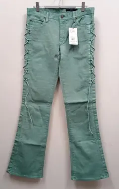 新品未使用 オゾック OZOC カラーデニムストレッチジーンズ ミントグリーンのサムネイル