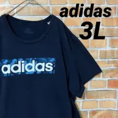 adidas ビッグプリント デカロゴ カモフラ 半袖 Tシャツ ロゴTEE