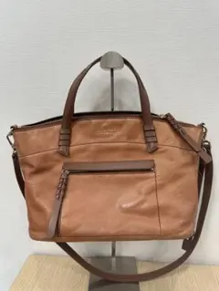 COLE HAAN ブラウン レザー ショルダーバッグ