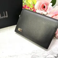 【未使用品】ダンヒル 名刺入れ カードケース パスケース レザー ブラック