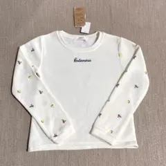 新品未使用♡裏起毛　白　刺繍入りトレーナー