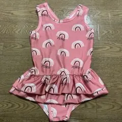 フリル付き ワンピース水着 ピンク