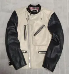 ACDC LEATHER ダブルライダース ホワイト ブラック サイズ38 - メルカリ