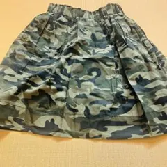 しまむら　迷彩柄フレアスカート カーキ系