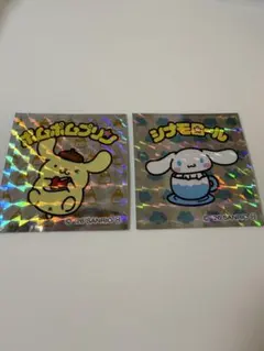 サンリオキャラクターズマンチョコ シール ポムポムプリン シナモロール 2点