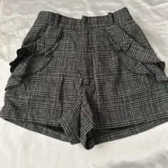 Heather チェック柄フリルショートパンツ Sサイズ