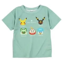 120⭐️新品　ポケモン メッシュ半袖Tシャツ　ピカチュウ　ブラッキー　グリーン