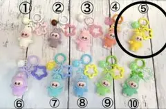 LABUBU 【イエロー】ミニ かわいいキーホルダー チャーム