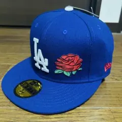 新品　タグ付き　ニューエラ　LA バラ刺繍 ベースボールキャップ 7 3/8