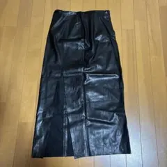 ZARA 黒 レザースカート XS