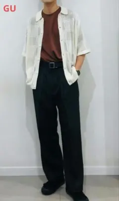 GU　ウォッシャブルメッシュニット　Мのサムネイル