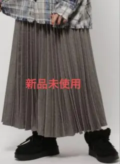 niko and ... グレー プリーツロングスカート M