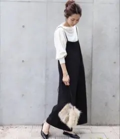 美品！ 大ヒット　フレームワーク サロペット サスペンダーパンツ ブラック