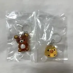 リラックマ クリアマスコットチャーム ガチャ リラックマ、キイロイトリ2点セット