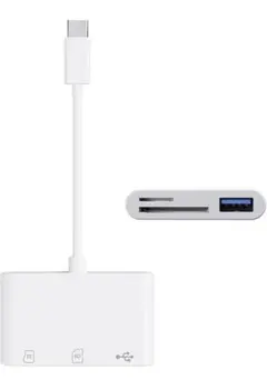 【新品】3in1 TypeC SDカードリーダー USB変換アダプタ Mac