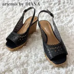極美品✨artemis by DIANAレーザーカットコルクウェッジサンダル　M