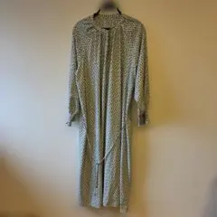 COQULE幾何学模様 シャツワンピース ロング