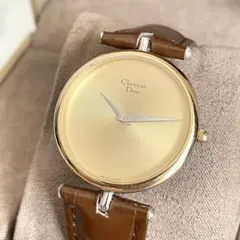 稼動品　クリスチャンディオール　Dior ラウンド　ゴールド　アンティーク腕時計のサムネイル