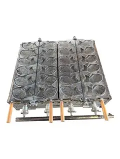 中古】電気式鯛焼き機☆8匹x1☆サーモ付き☆7ヶ月使用☆単相100V☆程度