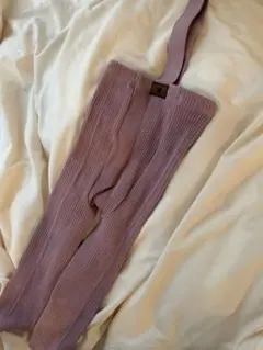 西松屋 くすみピンク リブ パンツ サスペンダー付 75cm