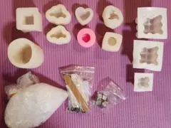 【早い者勝ち中古品】シリコンモールド詰め合わせ&パラフィンワックス