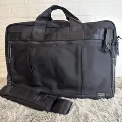 PORTER 吉田カバン オールレザー ブリーフケース 黒 - メルカリ