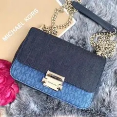 新品　正規品☆MICHAEL KORS ショルダーバッグ デニム　ブルー