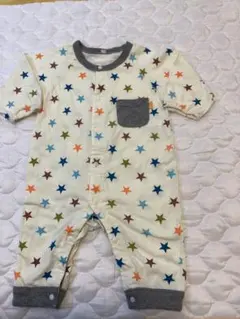 星柄ロンパース グレーのポケット 70センチ