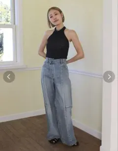 ungrid ホルターネックデザインニット