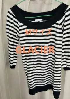 GLACIER Mサイズ レディースボーダートップスのサムネイル