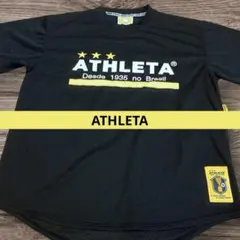 ATHLETA アスレタ バックプリント Tシャツ L ブラック イエロー