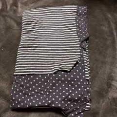 ストライプとドットのニット生地